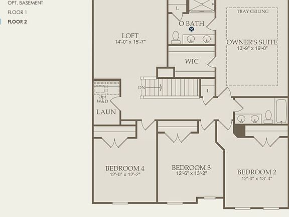 Hampton Floor Plan, Quick Move-In Home, Floor 2