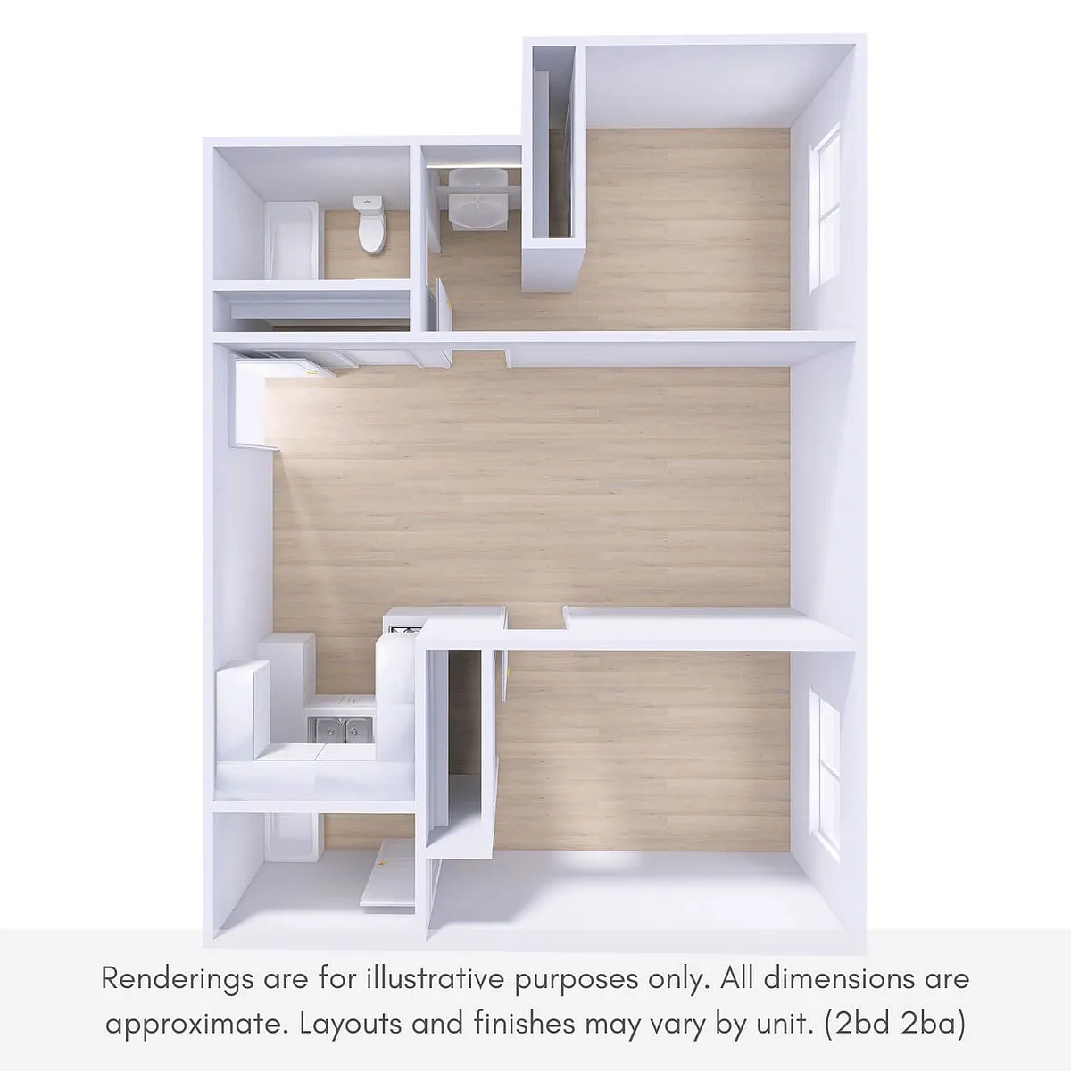 Floor plan 2 bed 2 bath