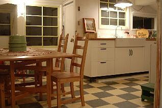 New kitchen cabinets, flooring and farmhouse sink
