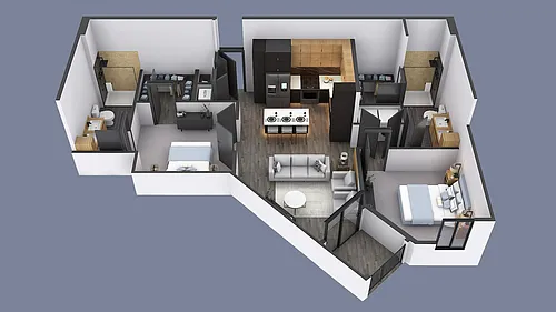 Floor plan Two Bedroom