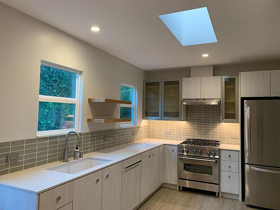 Newly renovated kitchen with new skylight