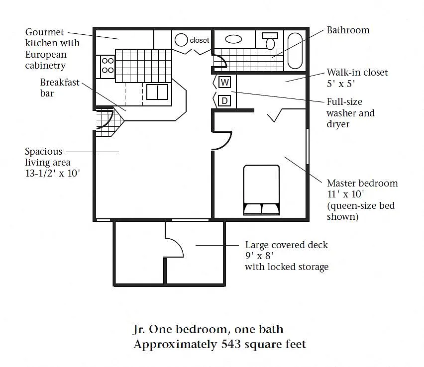 Floor plan Small 1B 1B