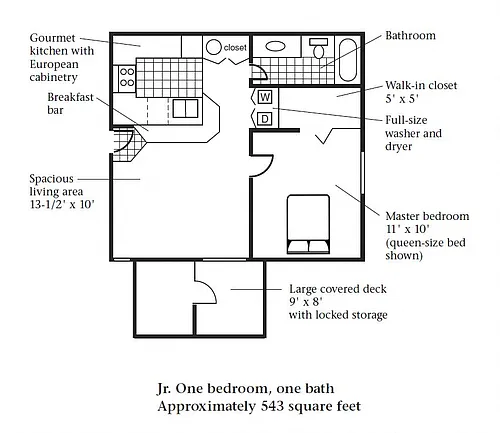 Floor plan Small 1B 1B