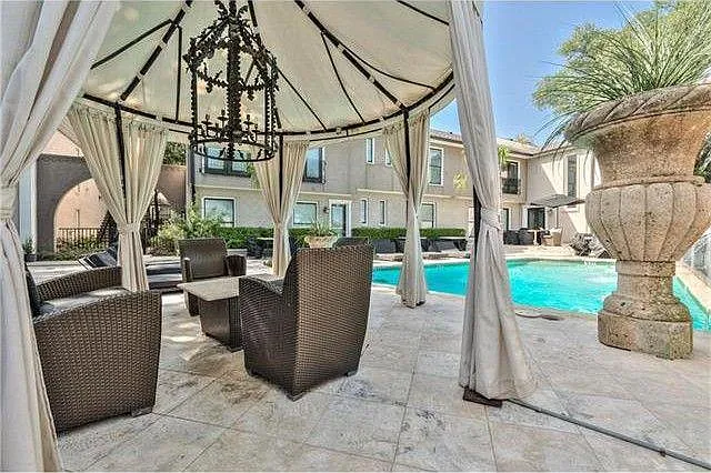 Pool and gazebo.