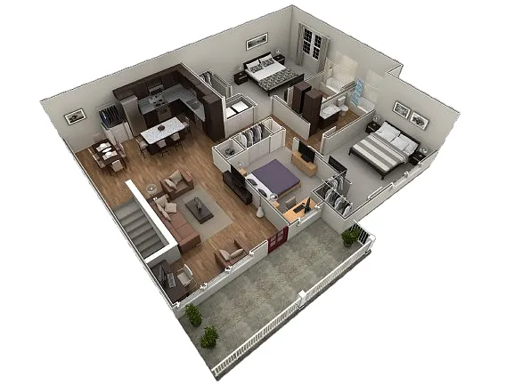 Floor plan 3 BR Grand Overlook
