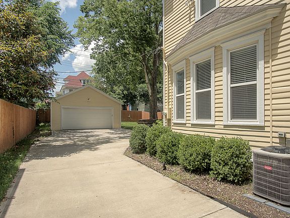 Private drive with two car garage