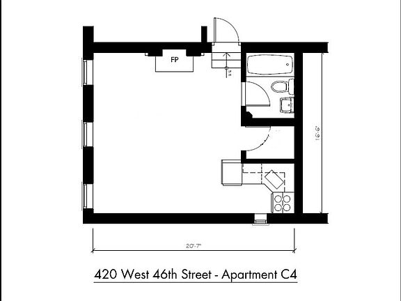 2nd image of 420 W 46th St APT C4