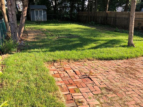Big fenced in backyard