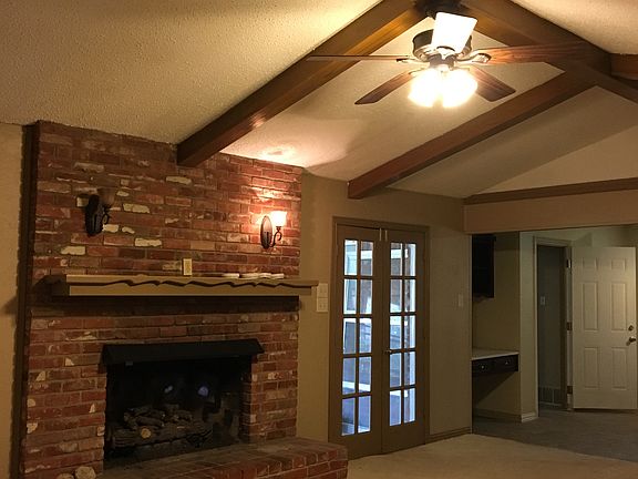 Great Room fireplace/beams
