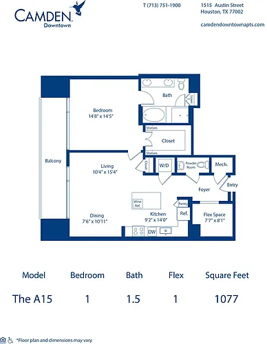 Floor plan The A15
