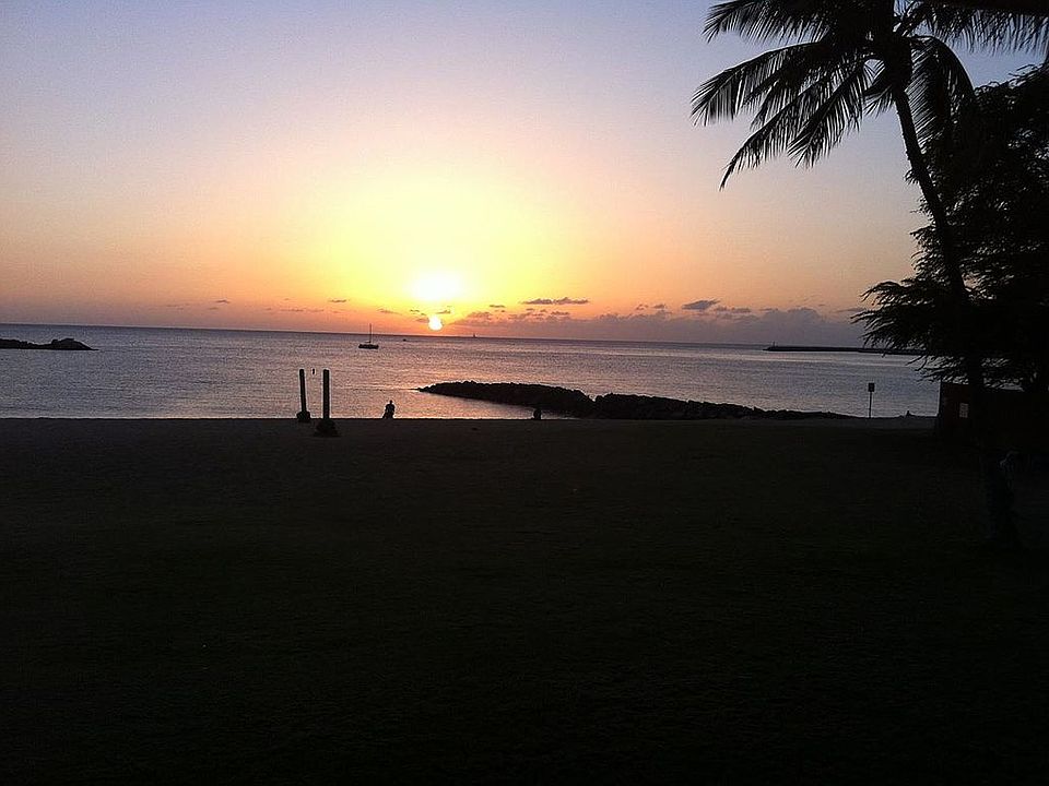 View at sunset from lanai...
