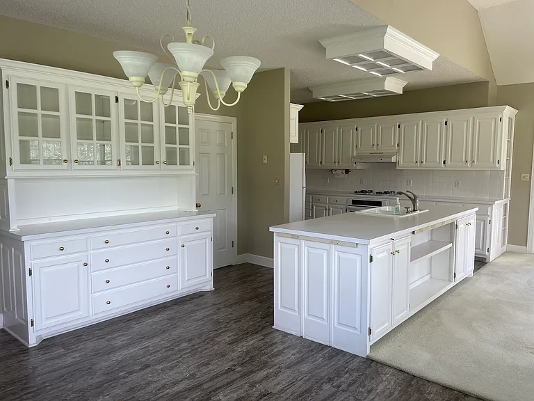 Kitchen with dining area and sitting room