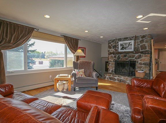 Wood burning fireplace