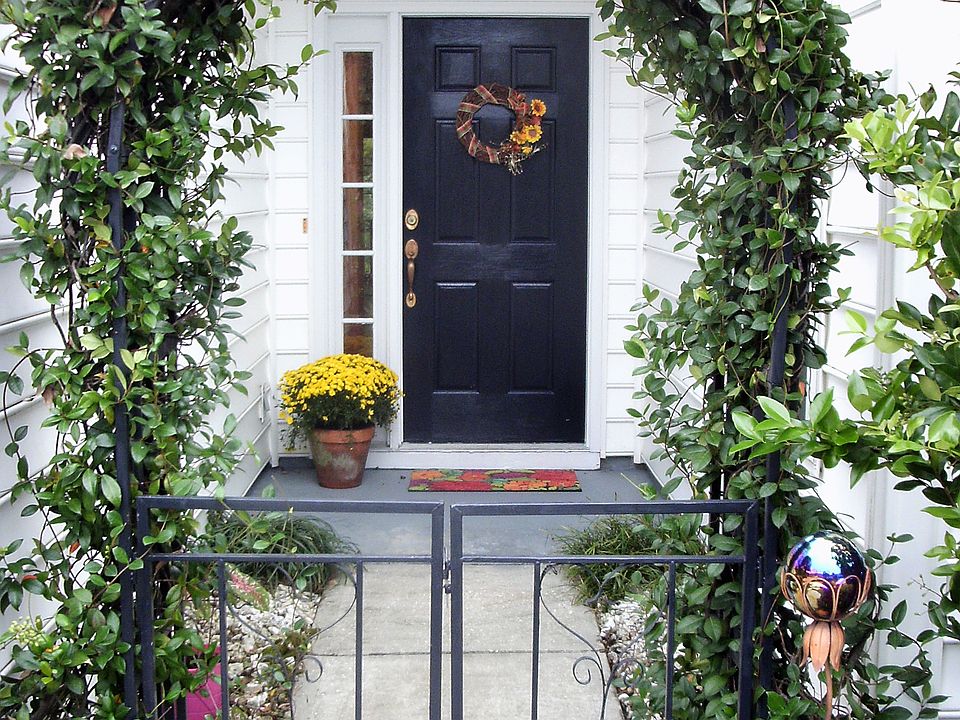 Gated archway garden