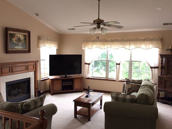 Living room with cathedral