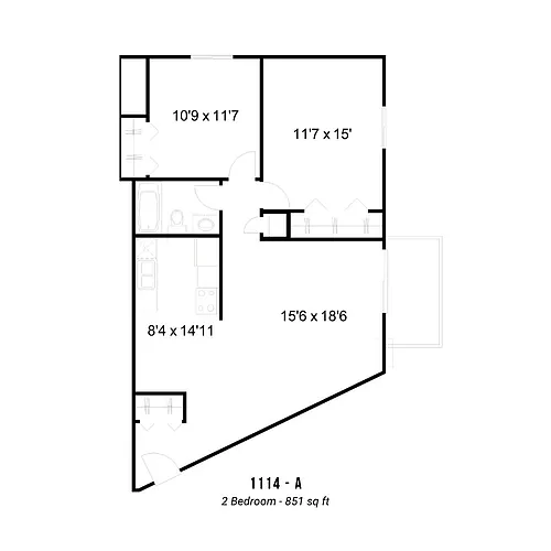 Floor plan 1114-2 Bedroom