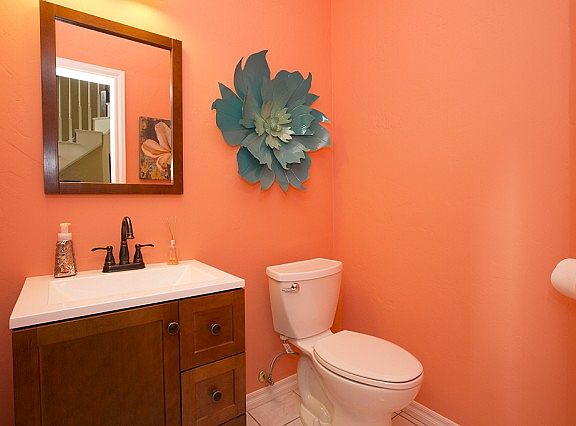 Pleasant renovated Powder bath.