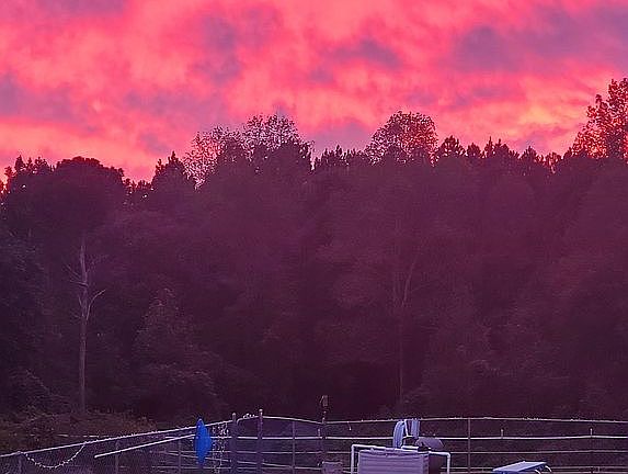 Sunset in early October