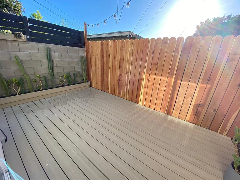 Private, sunny patio