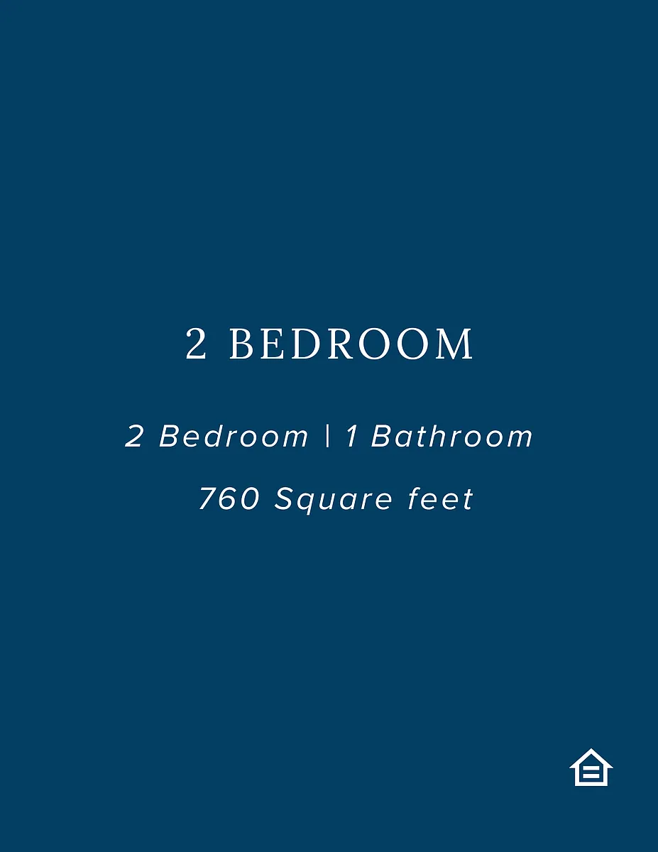Floor plan 2 Bedroom 1 Bath
