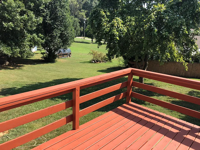 Deck and side yard