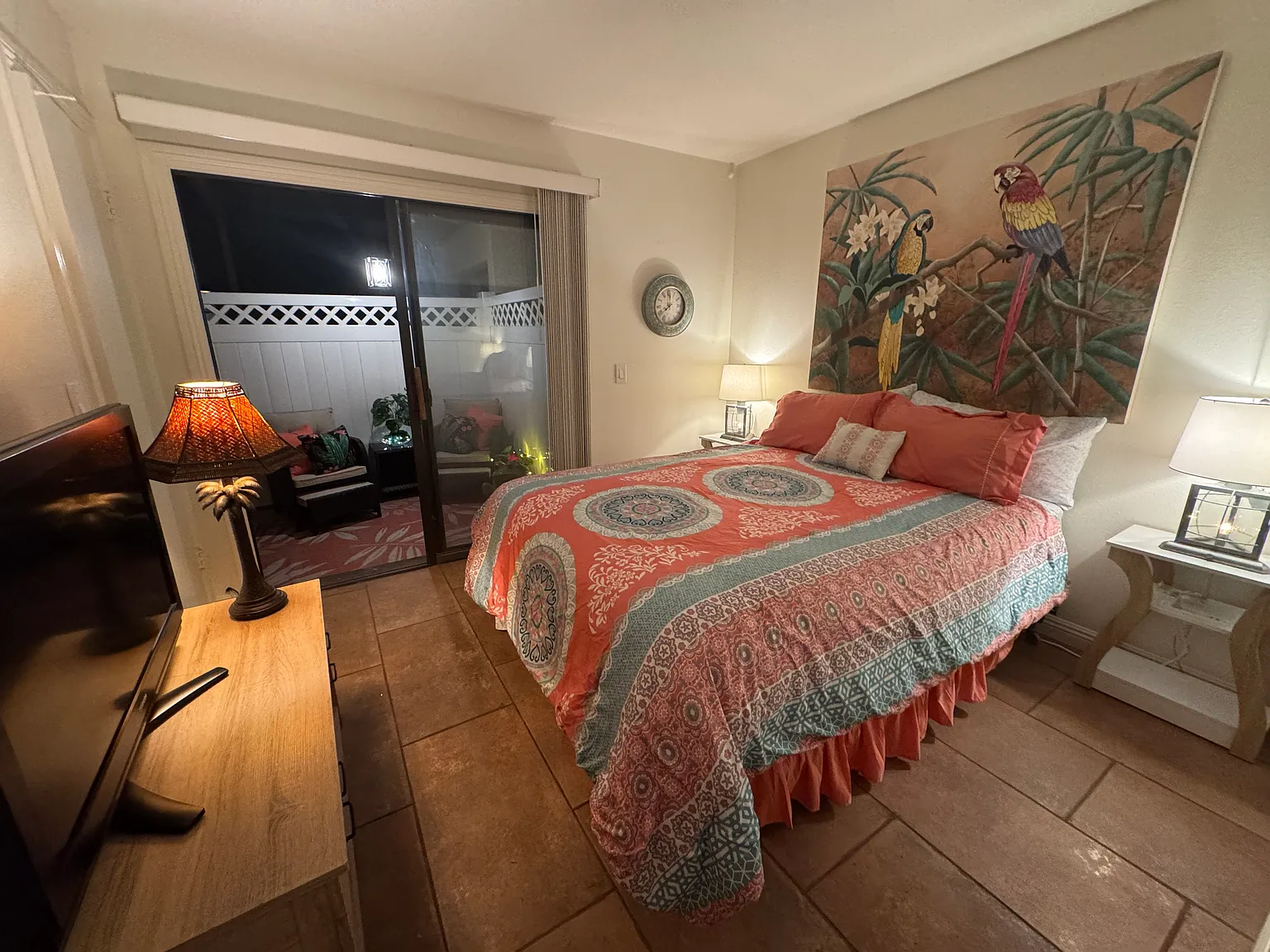 Master bedroom with patio.