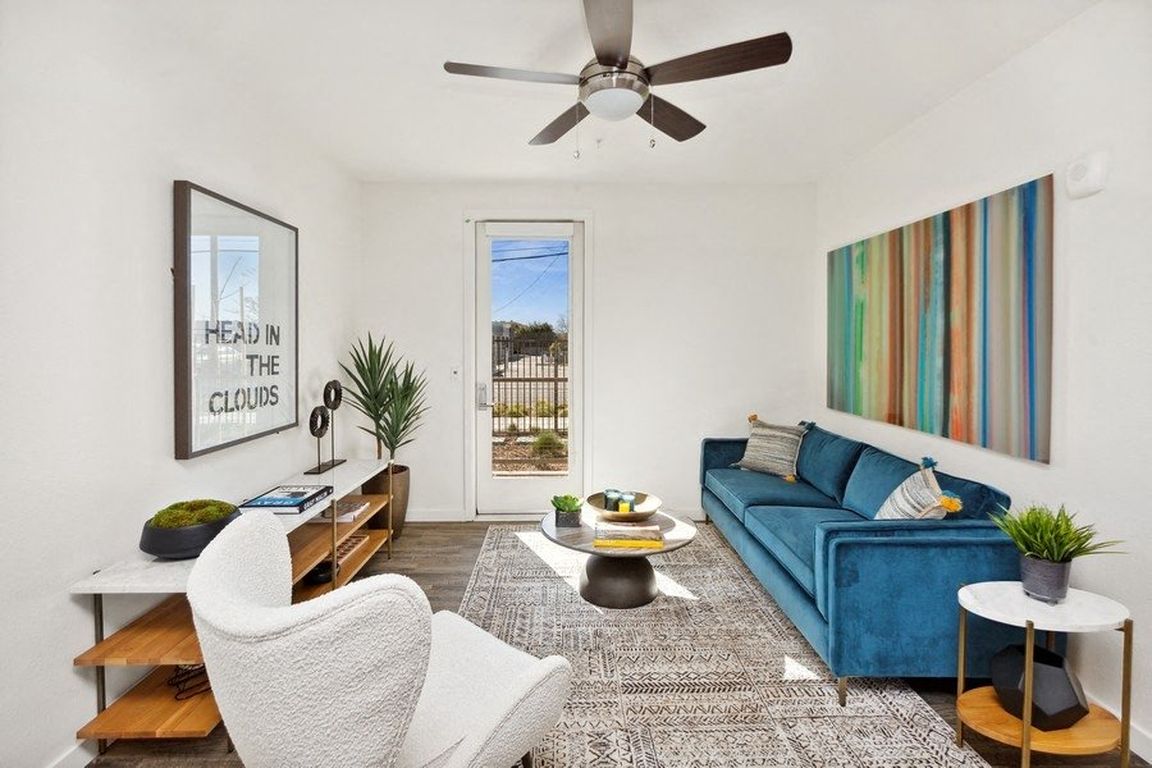 Living Room Large with Patio Door at BRIX 325 Apartments