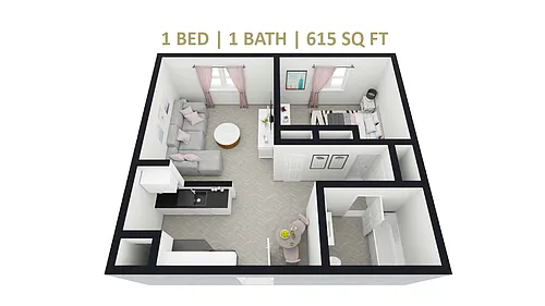 Floor plan 1 Bedroom
