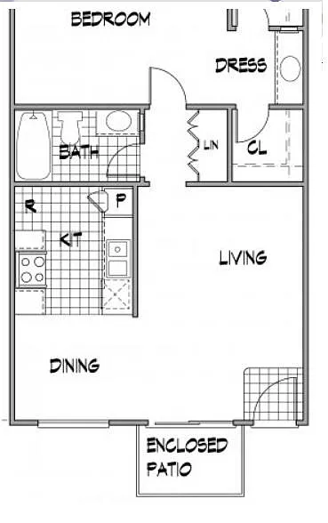 Floor plan One Bedroom