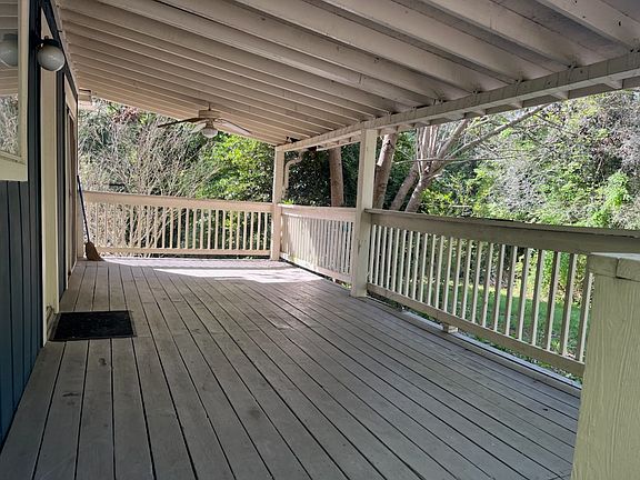 huge covered porch off of living room