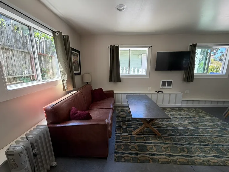 From bed, looking back toward couch/living area.