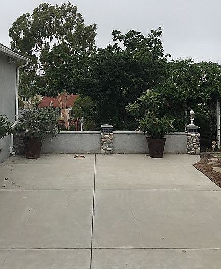 Concrete back porch