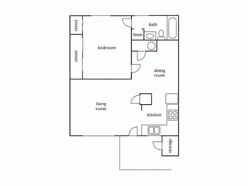 Floor plan One Bedroom
