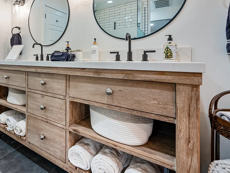Dual vanity in primary bathroom #1