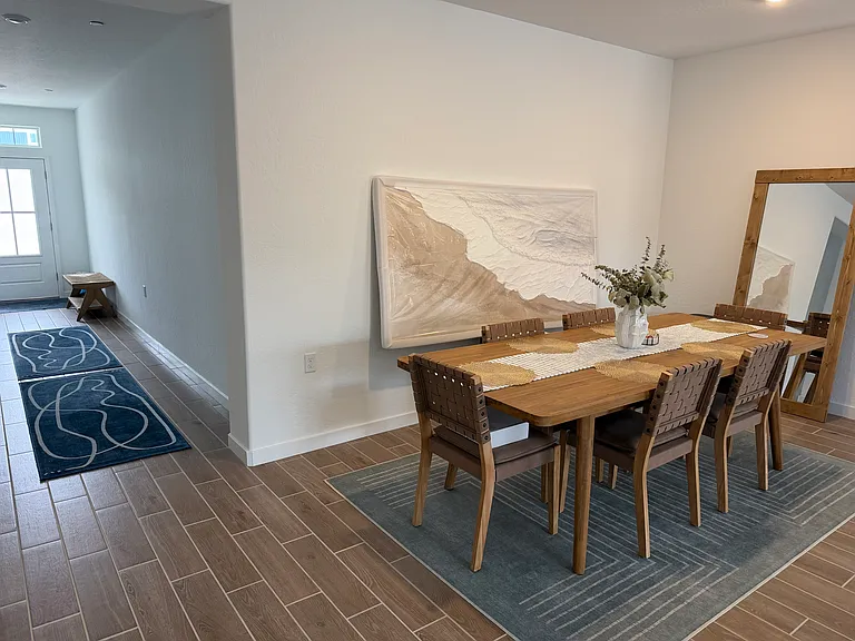 Entry Hallway with Dining Room