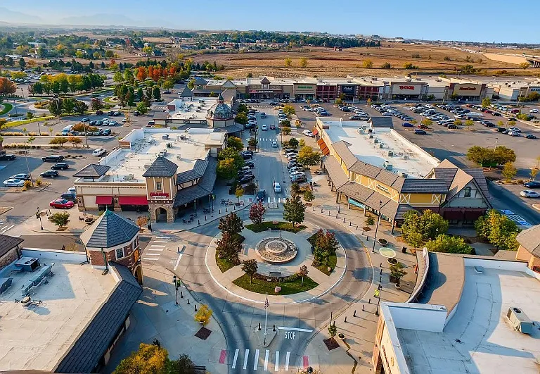 The Walnut Creek shopping center just south of the property.