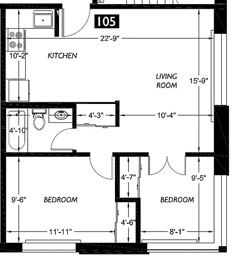 Floor plan 105