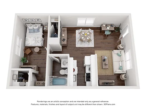 Floor plan Vol 8 - 1 Bedroom 1 Bathroom