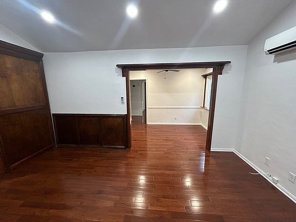 Pitched beam ceiling living room