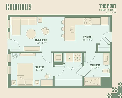 Floor plan The Port (Deck Level)
