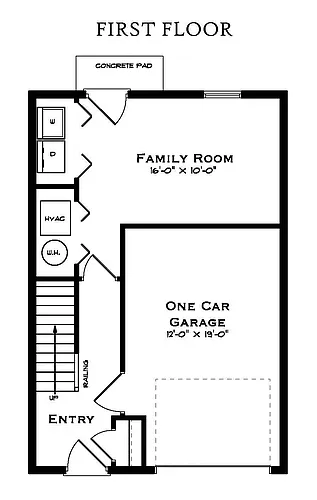 Floor plan 4 Bedroom 2.5 Bathroom Exterior