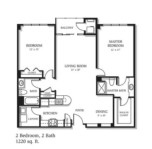 Floor plan B02 1220 Balcony