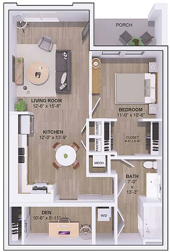 Floor plan 6A-1B.A