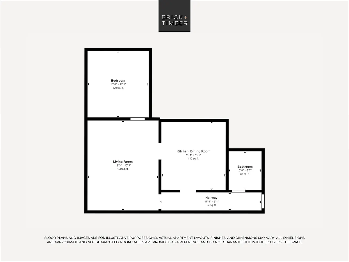Floor plan 1 Bedroom 1 Bath