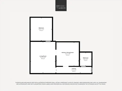 Floor plan 1 Bedroom 1 Bath