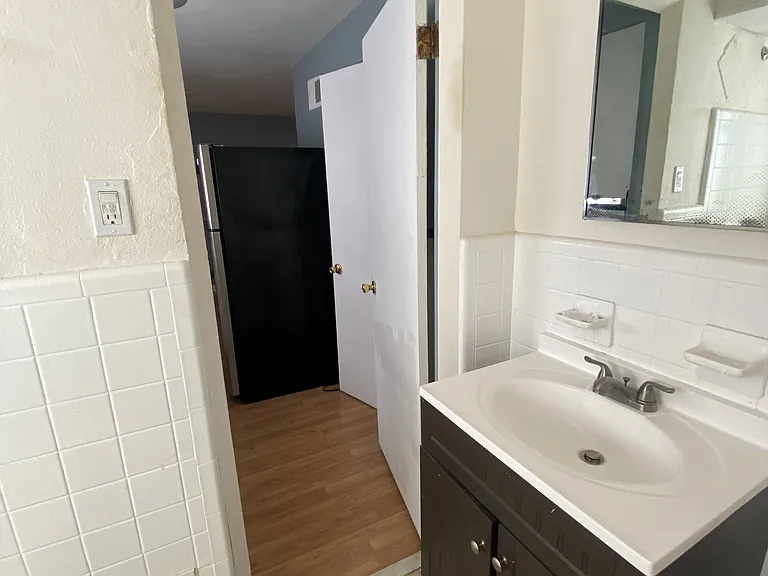 Looking out of the bathroom