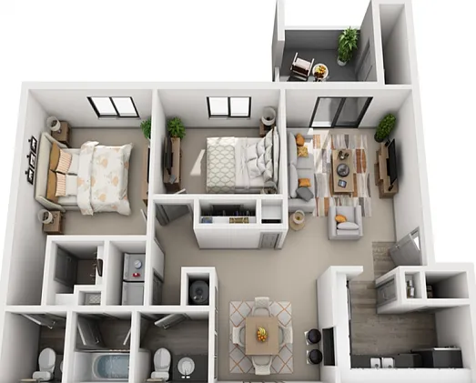 2 Bedroom, 1.5 Bathroom 2 Bedroom, 1.5 Bathroom