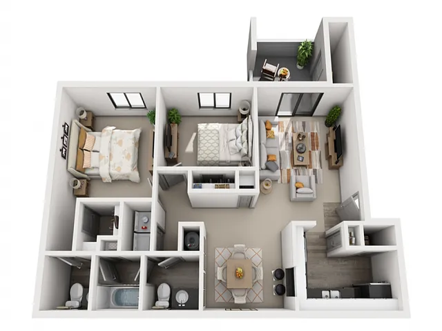 Floor plan 2BR 1.5BA