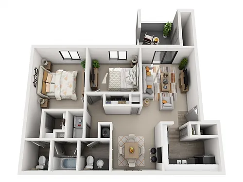 Floor plan 2BR 1.5BA