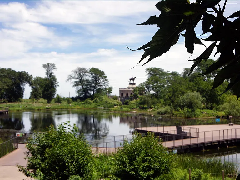 South Pond is steps away.